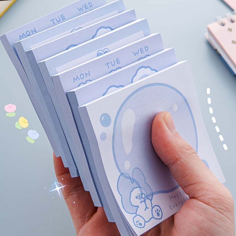 80sheets Cute Animal Sticky Notes Notepad Message Book Office Supplies