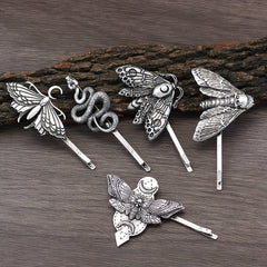 Viking Style Hairpin Snake Butterfly Gothic Skull Hair Accessory