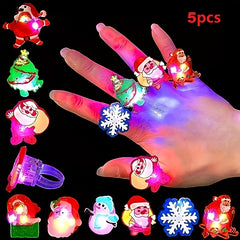 Christmas Light Rings Party Favors Christmas LED Glow Up Rings Party Supplies