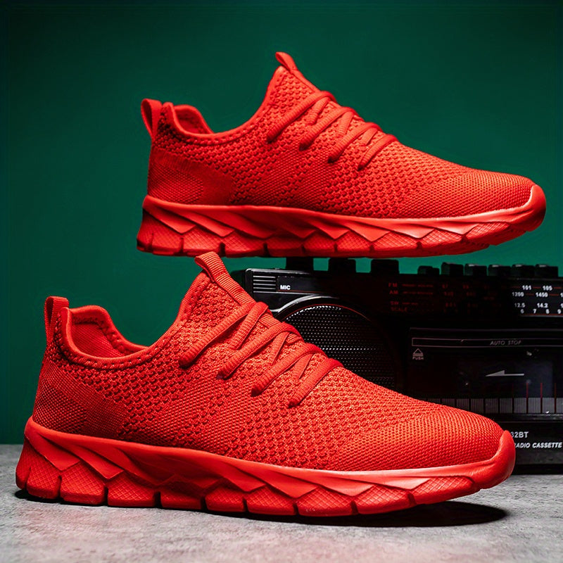 Men's Breathable Woven Running Shoes Lightweight Athletic Sneakers