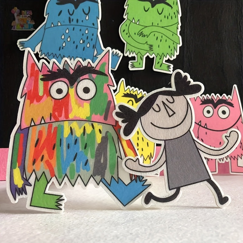 Emotions Little Monster Puppet Book & Apron Set