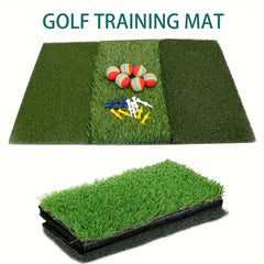 Thickened Golf Hitting Mat Swing Practice Non-slip Indoor Outdoor Mat w/ 6 Bubbl