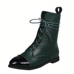 Women's Lace Up Motorcycle Combat Boots