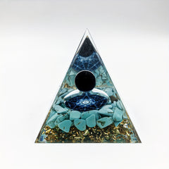Orgone Pyramid For Positive Energy w/ Protection & Crystals Energy Generator