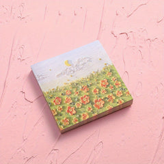 2pcs Prosperous Painting Sticky Notes - High Value Hand Account Scenery Memo Pad