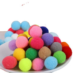 100pcs Mixed Size Pompoms Soft Fluffy Plush Crafts Pom Poms Ball Furball Sewing