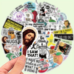 50 Funny Stickers for Laptops Water Bottles Helmets Ideal for Holidays