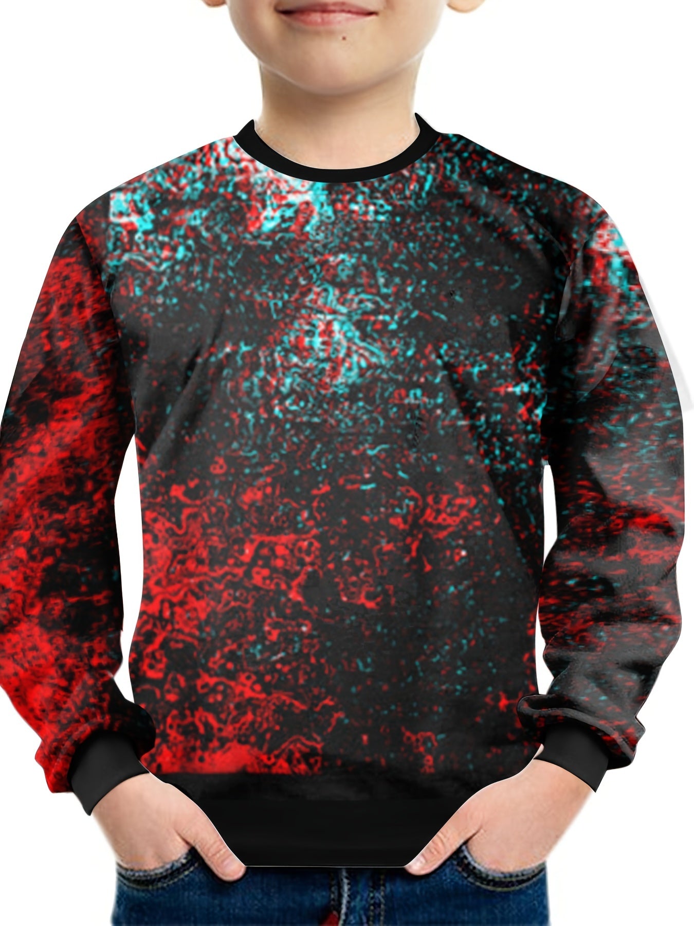 3D Print Sweatshirts Street Wear Kids Funny Crew Neck Top