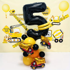 Construction Theme Age Number Truck Excavator Birthday Party Decorations