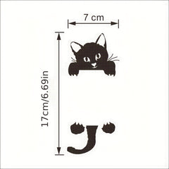 Cat Light Switch Sticker PVC Wall Decal for Home Decor Witch
