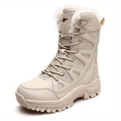 Fur Lined Thermal Snow Boots Winter Warm Tactical Combat Boots