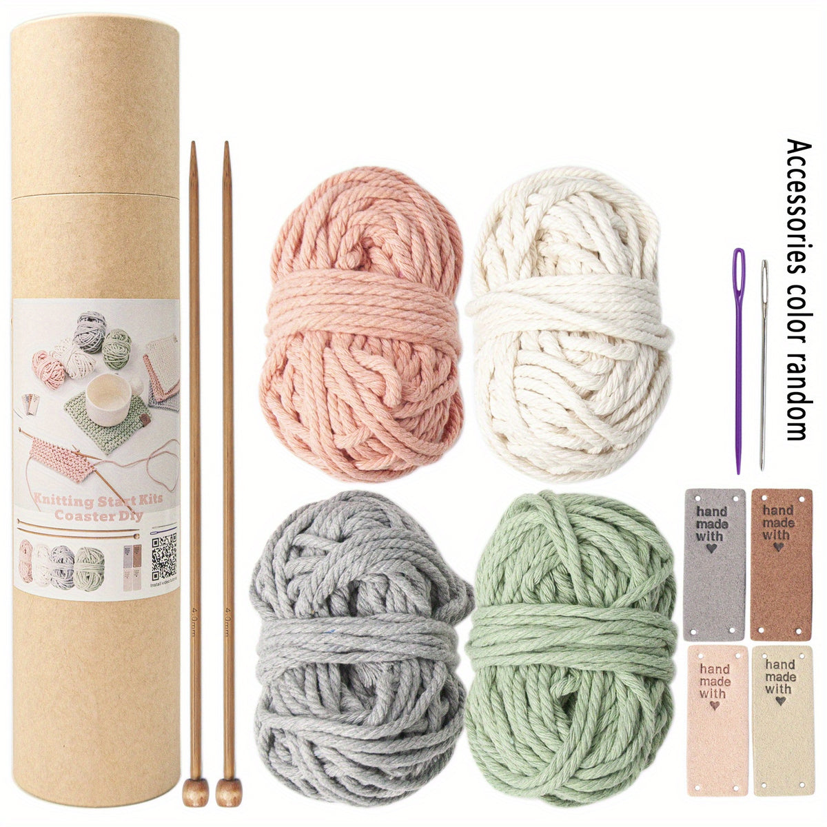 DIY Knitting Coasters Placemats Kit Yarn Set