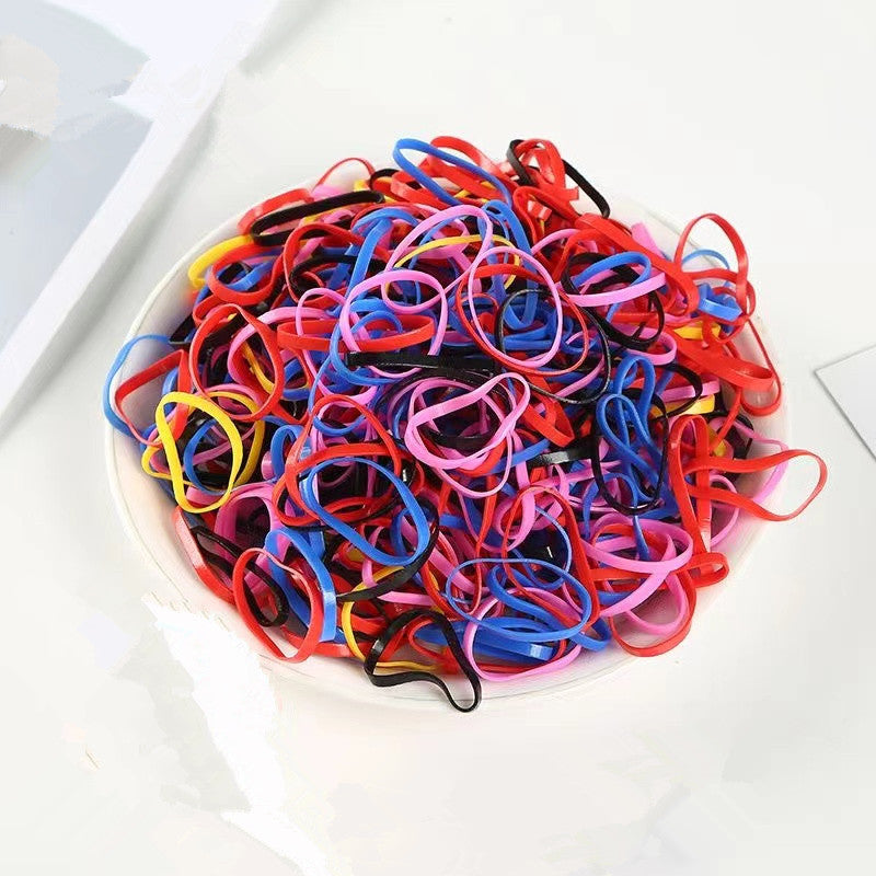 500pcs Colorful Mini Hair Bands Girls Ponytail Hair Accessories