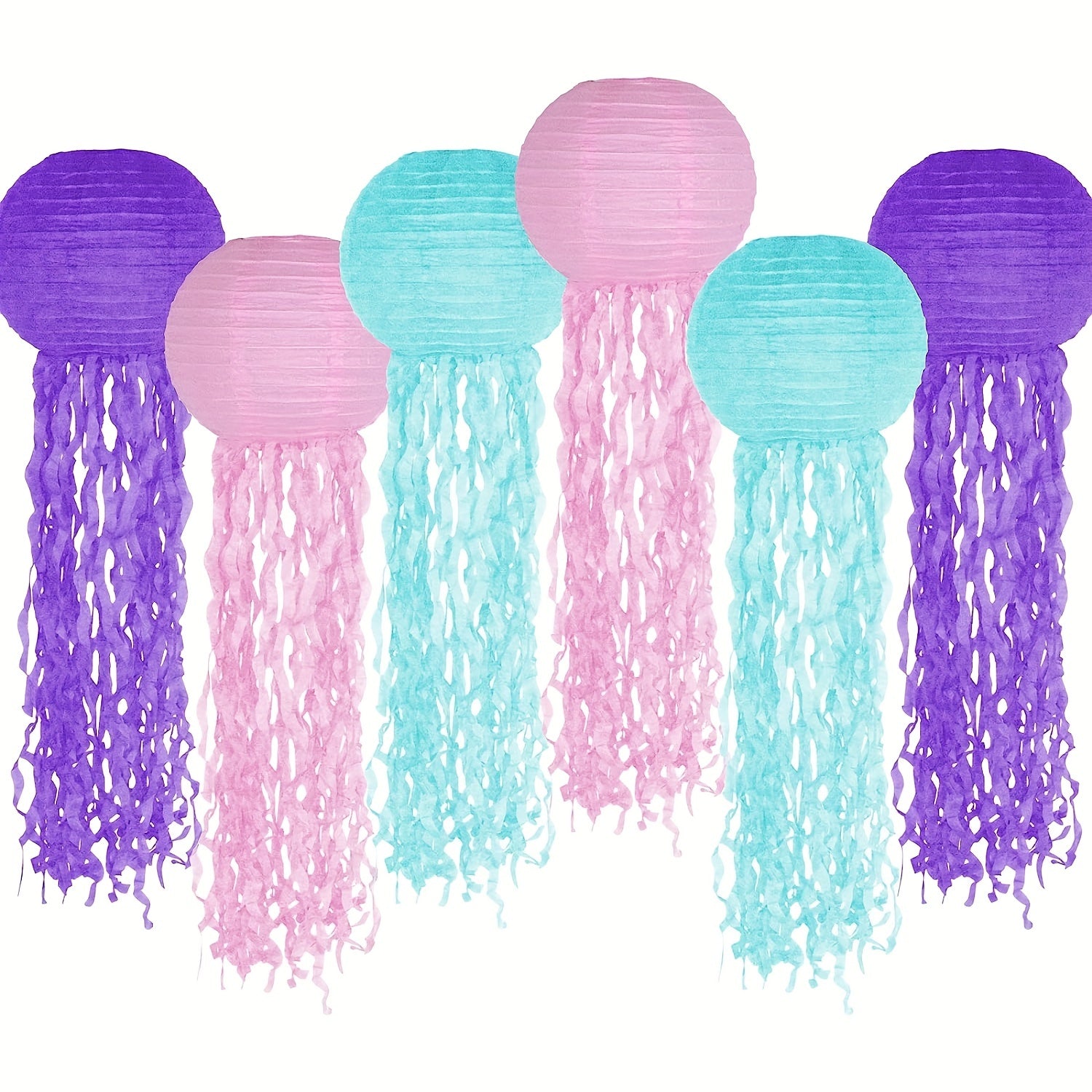 Colorful Jellyfish Paper Lantern Mermaid Theme Decoration