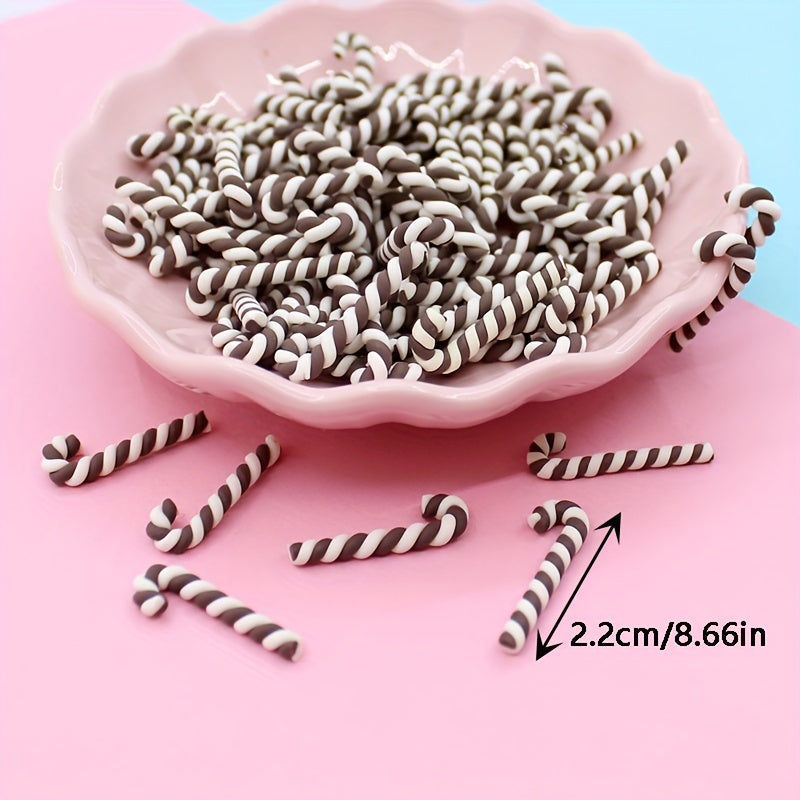 10pcs Christmas Candy Crutches DIY Jewelry Crafts Arts Supplies