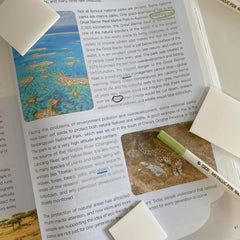 6pcs Clear Sticky Notes Waterproof Self-adhesive See-through Sticky