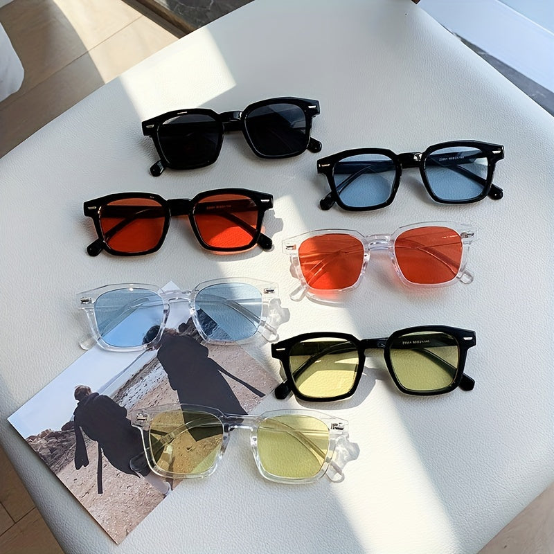 Men's Square Frame Sunglasses Aluminum AC 100 UV Protection
