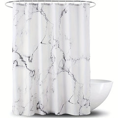 Marble Pattern Shower Curtain Waterproof Fabric Bath Curtain