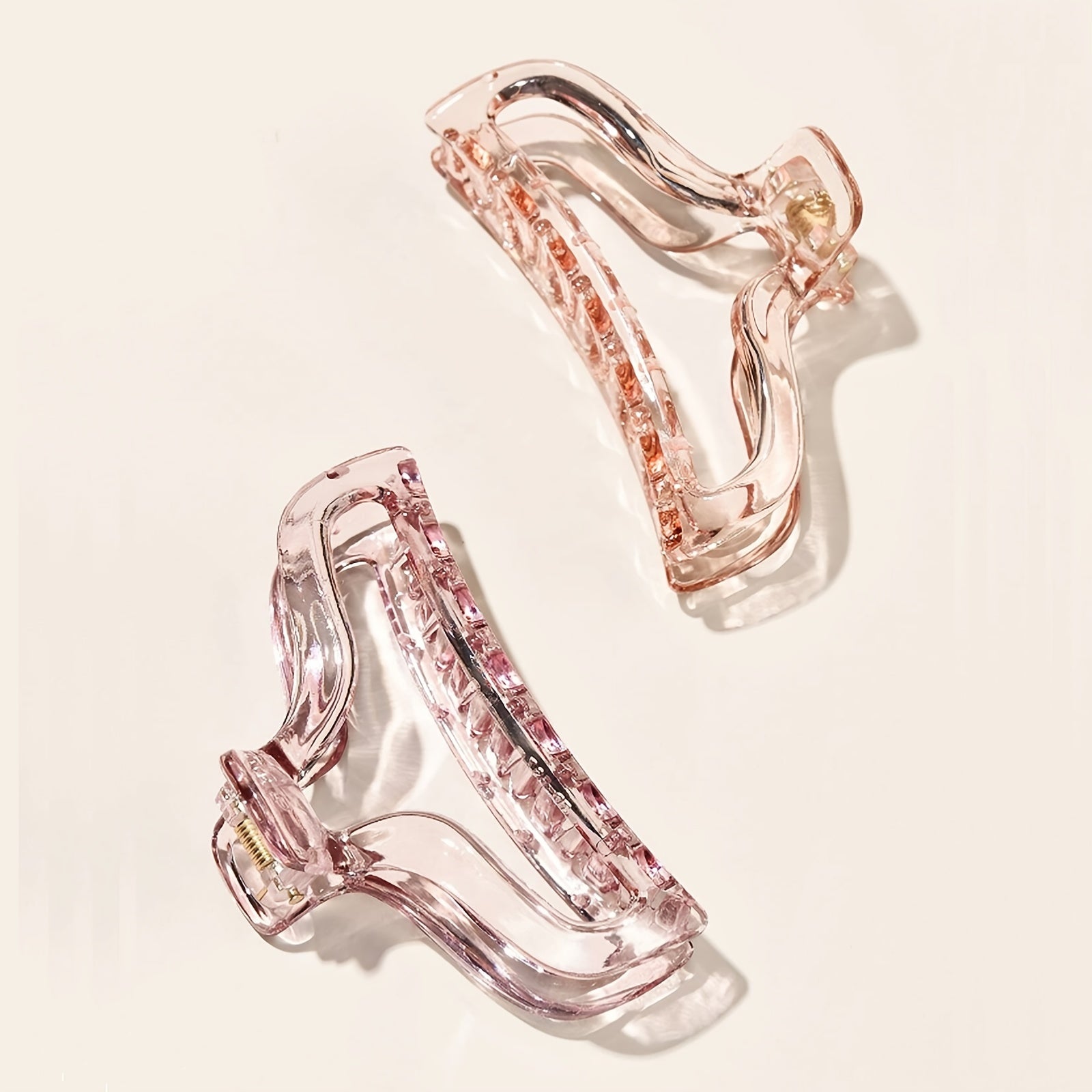 Clear Solid Hair Claw Clip Non Slip Strong Hold Grip Hair Jaw Clip Thick Hair