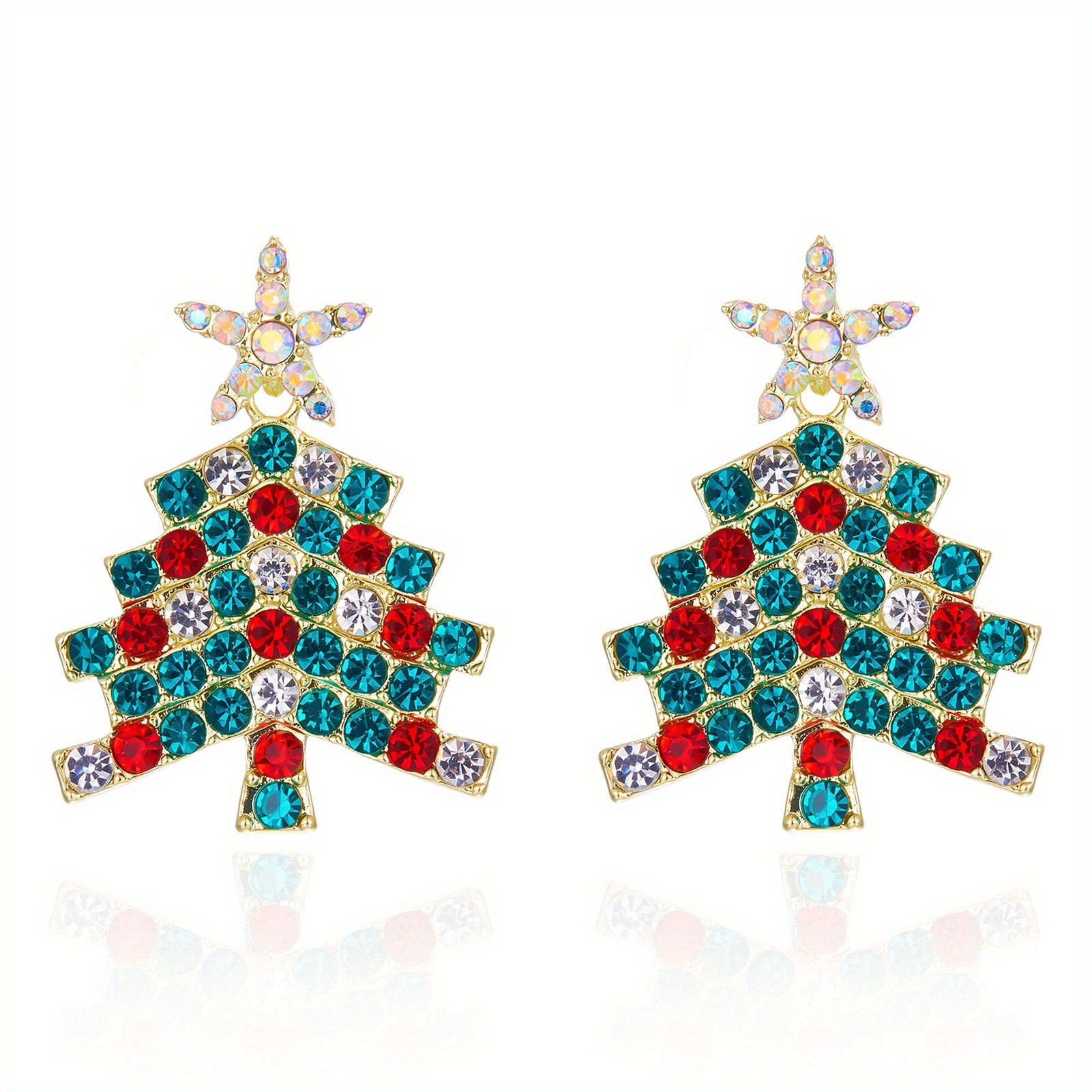 Christmas Tree Stud Earrings Woman Girl Holiday Gift