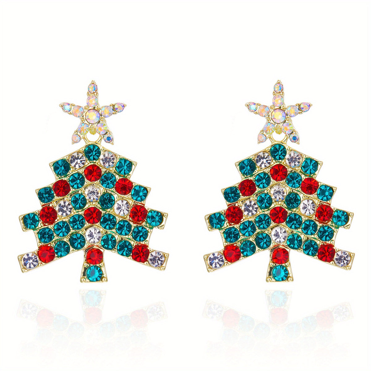 Christmas Tree Stud Earrings Woman Girl Holiday Gift