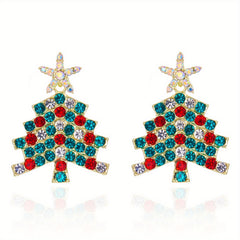 Christmas Tree Stud Earrings Woman Girl Holiday Gift