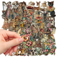 50 British Retro Cartoon Graffiti Stickers for Decoration