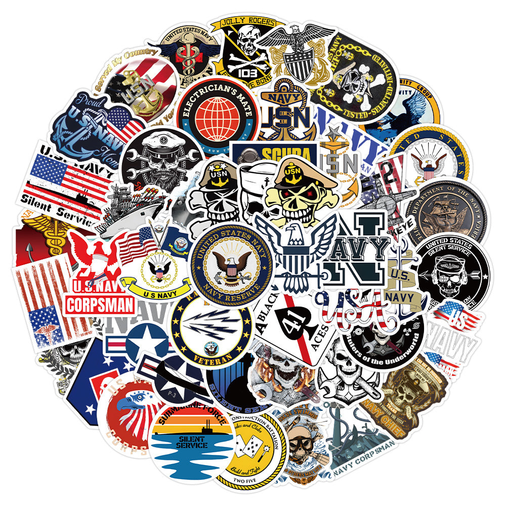 52pcs U S Navy Stickers United States Navy Pride Stickers