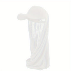 Women Adjustable Baseball Cap With Long Bubble Chiffon Head Wrap Hat And Shawl