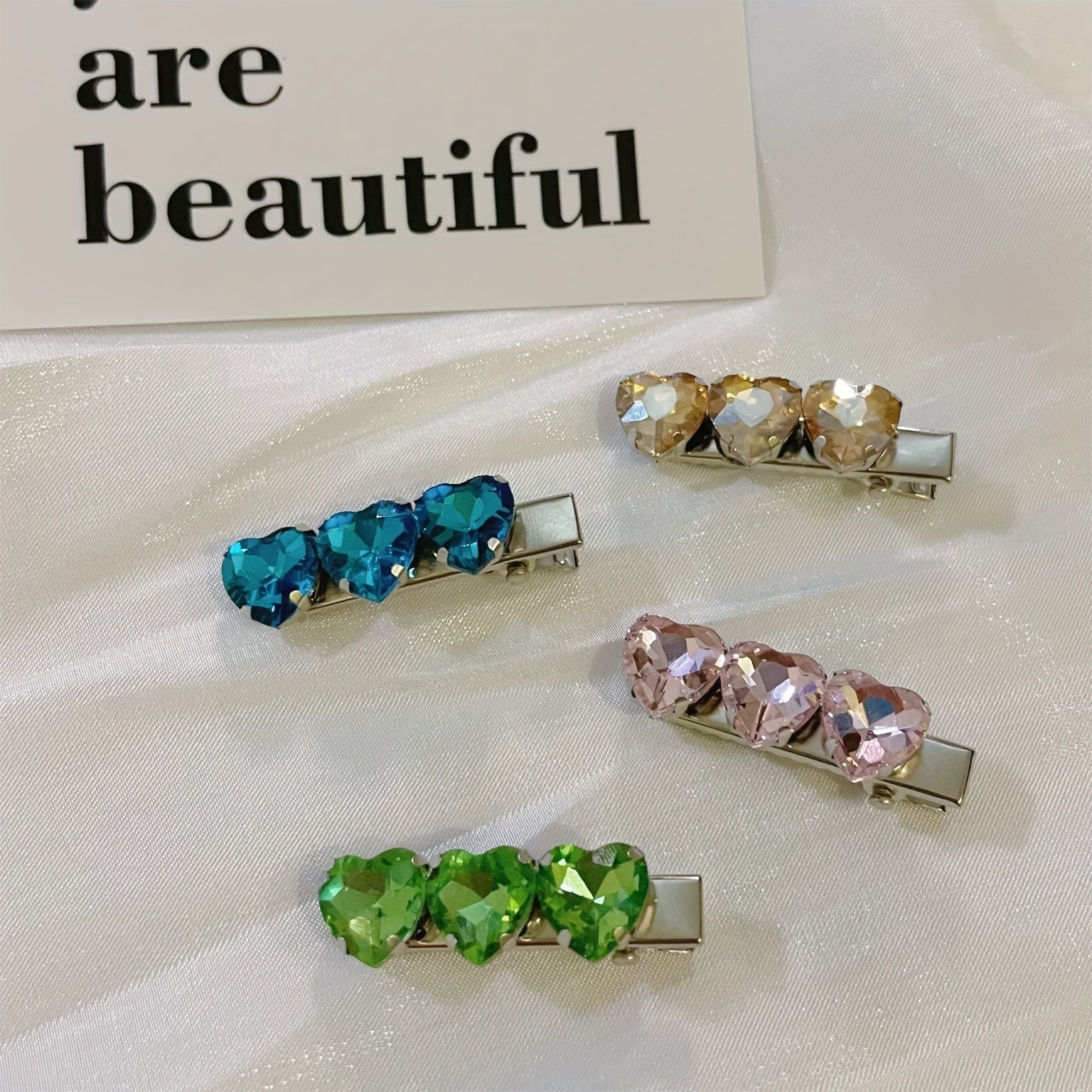 Colorful Rhinestone Hair Clip for Women Girls