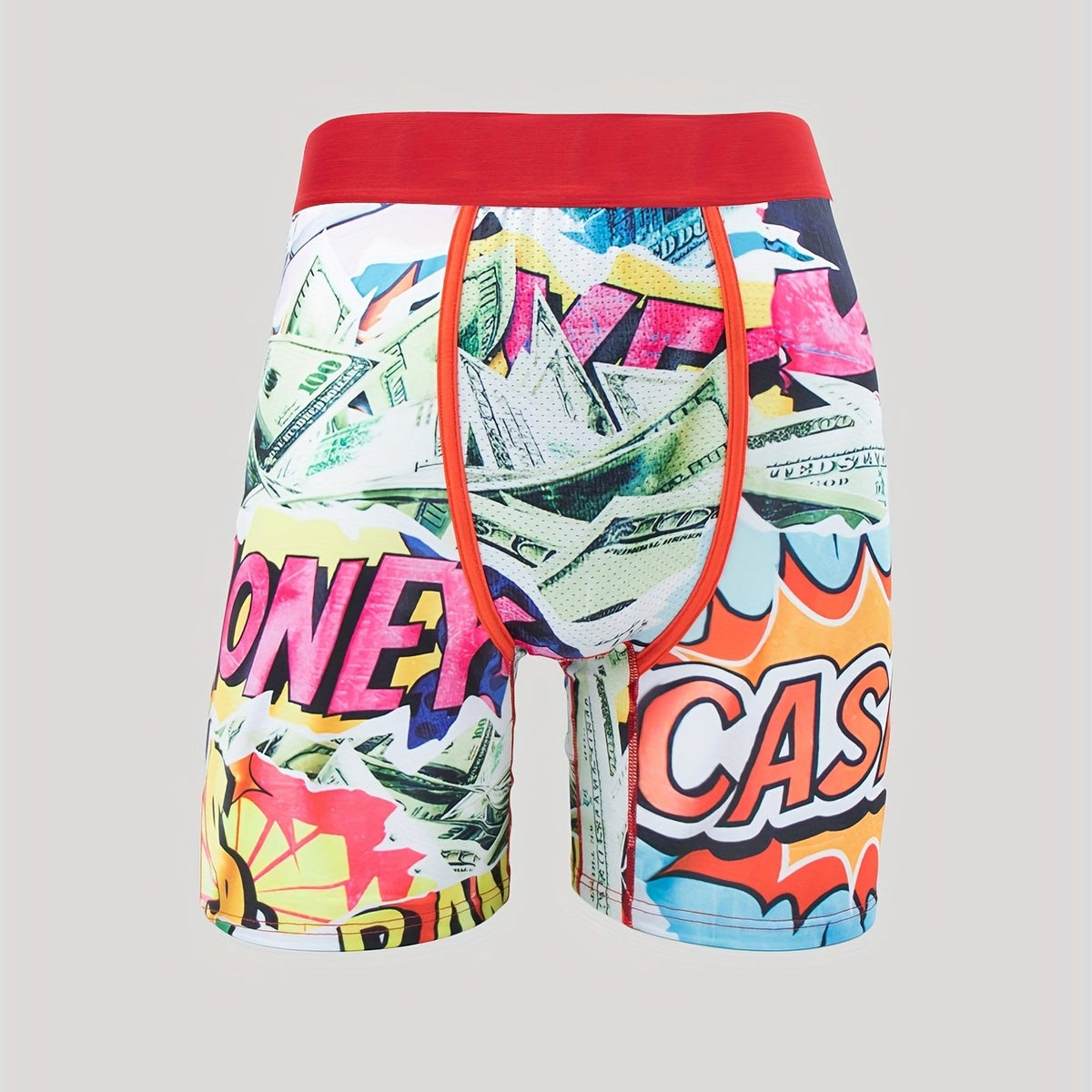 Men's Comics Style Boxers High Stretch Elastic Waist Shorts