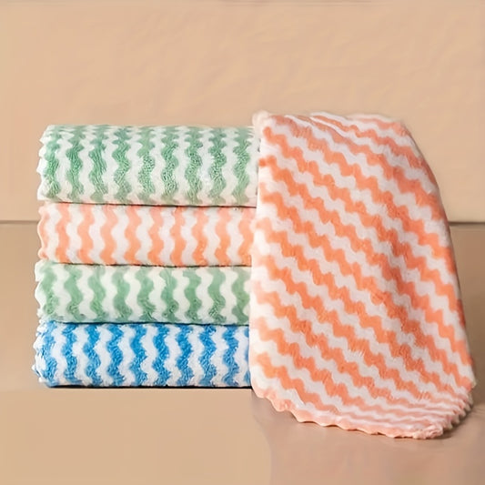 10pcs Microfiber Towels Reusable Cleaning Towels for Kitchen Bathroom Car Window