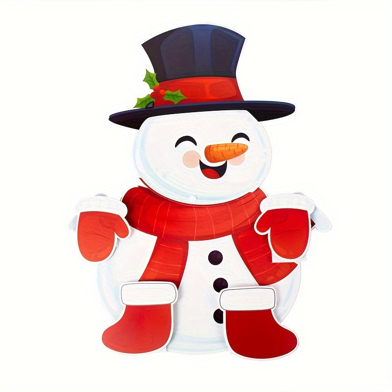 Stretchable Paper Snowman Hanging Decoration Christmas Home Decor