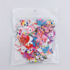 30pcs Unicorn Shoe Charm PVC Clogs DIY Accessory