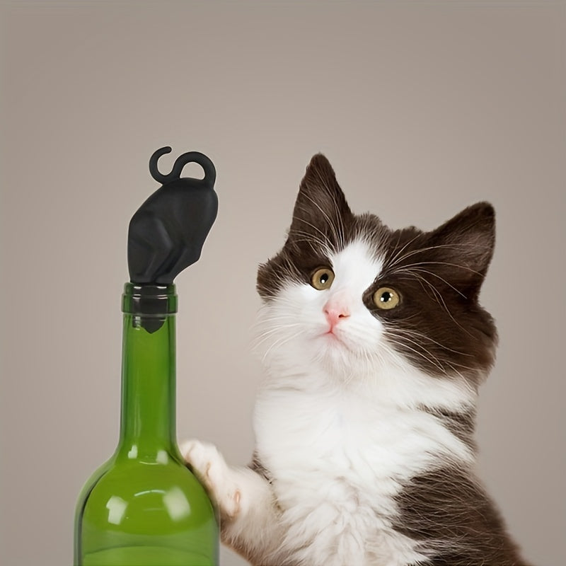 Cat Shape Wine Stopper Stainless Steel Red Wine Bottle Cork