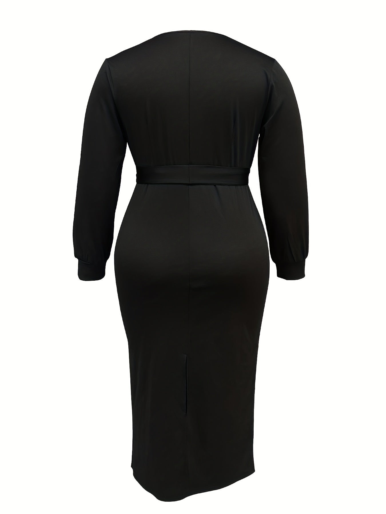  Dress Women's Plus Surplice Neck Slim Fit Dress