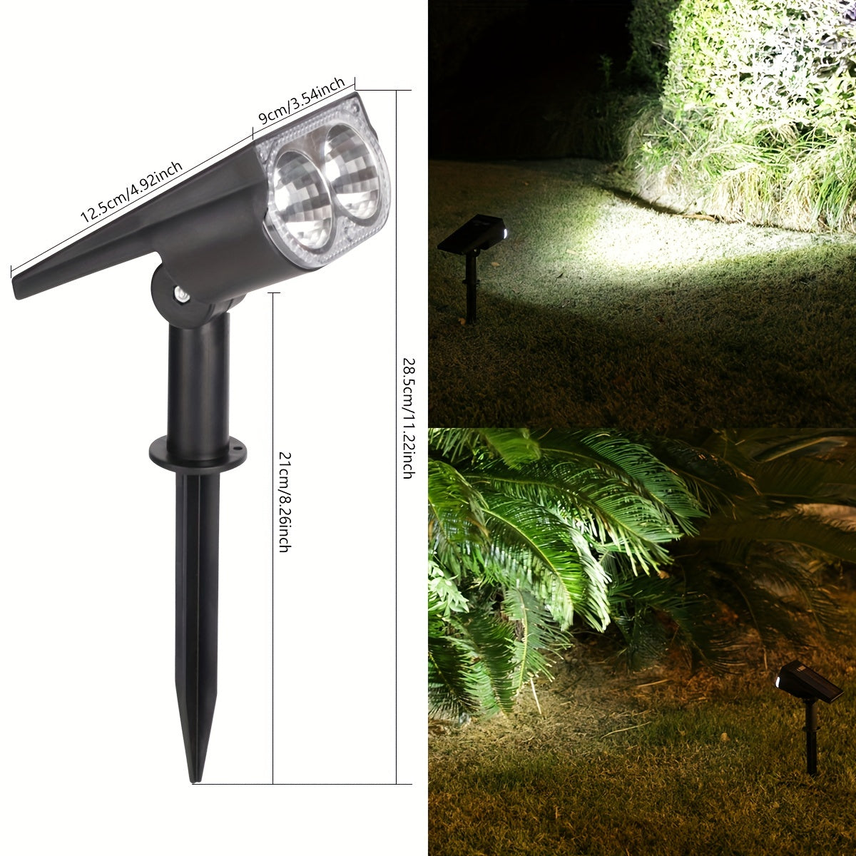 Solar Tree Spotlight Outdoor Landscape Lighting for Garden Villa