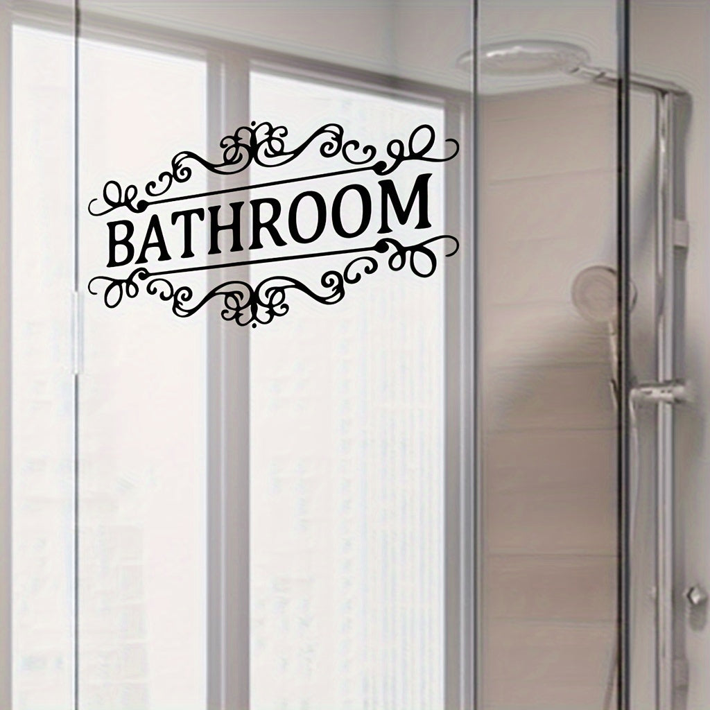 BATHROOM English Decorative Bathroom Sticker Self-adhesive PVC Removable Sticker