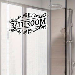 BATHROOM English Decorative Bathroom Sticker Self-adhesive PVC Removable Sticker