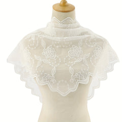 Lace Flower Embroidery Triangle Veil Mantilla Head Cover