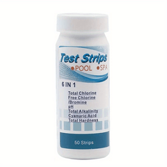50pcs Pool Test Strips 6-in-1 or 3-in-1 Kit for Spa & Pool Water Testing