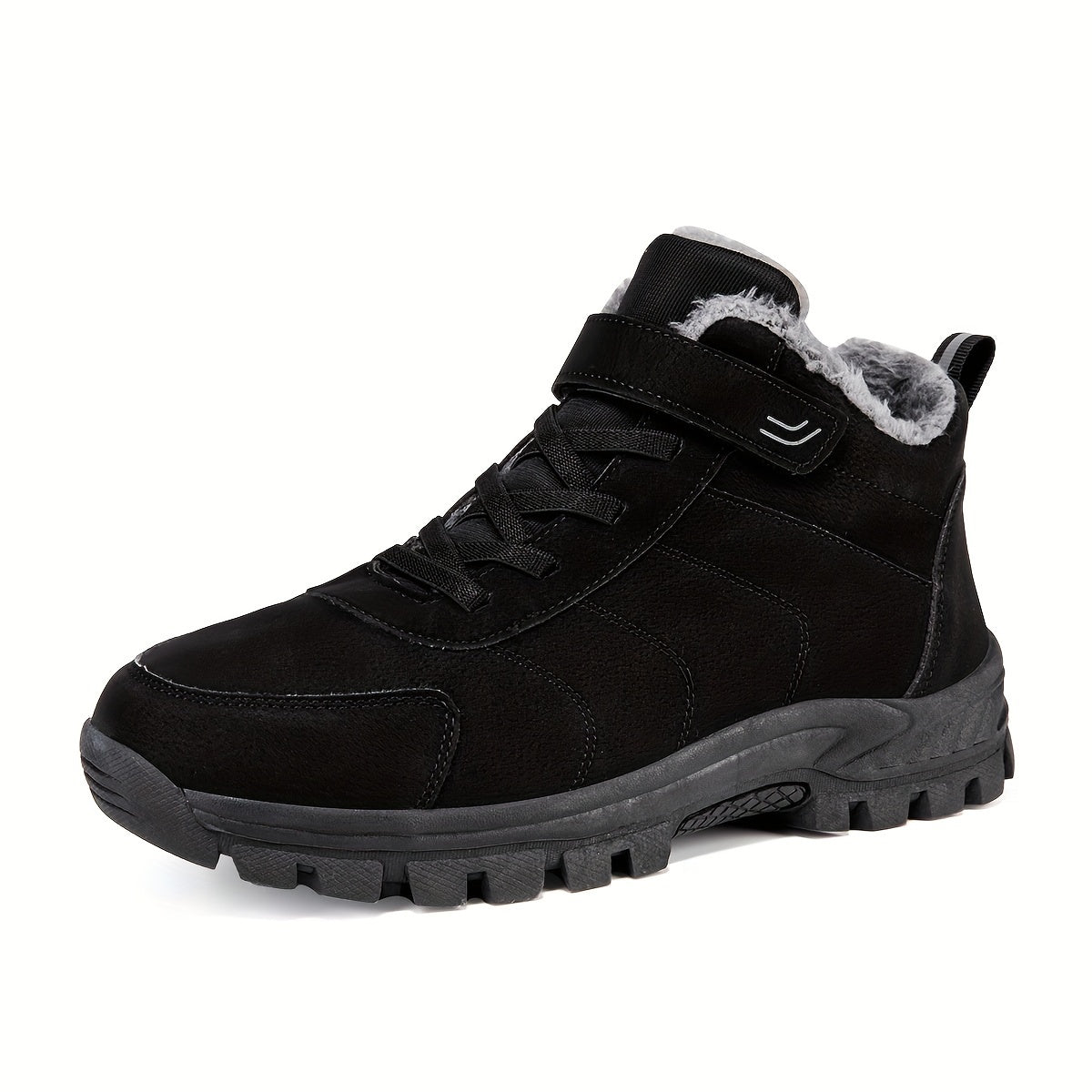 Boy's Solid Snow Boots Warm Fleece Cozy Non slip Ankle Boots Plush Comfy