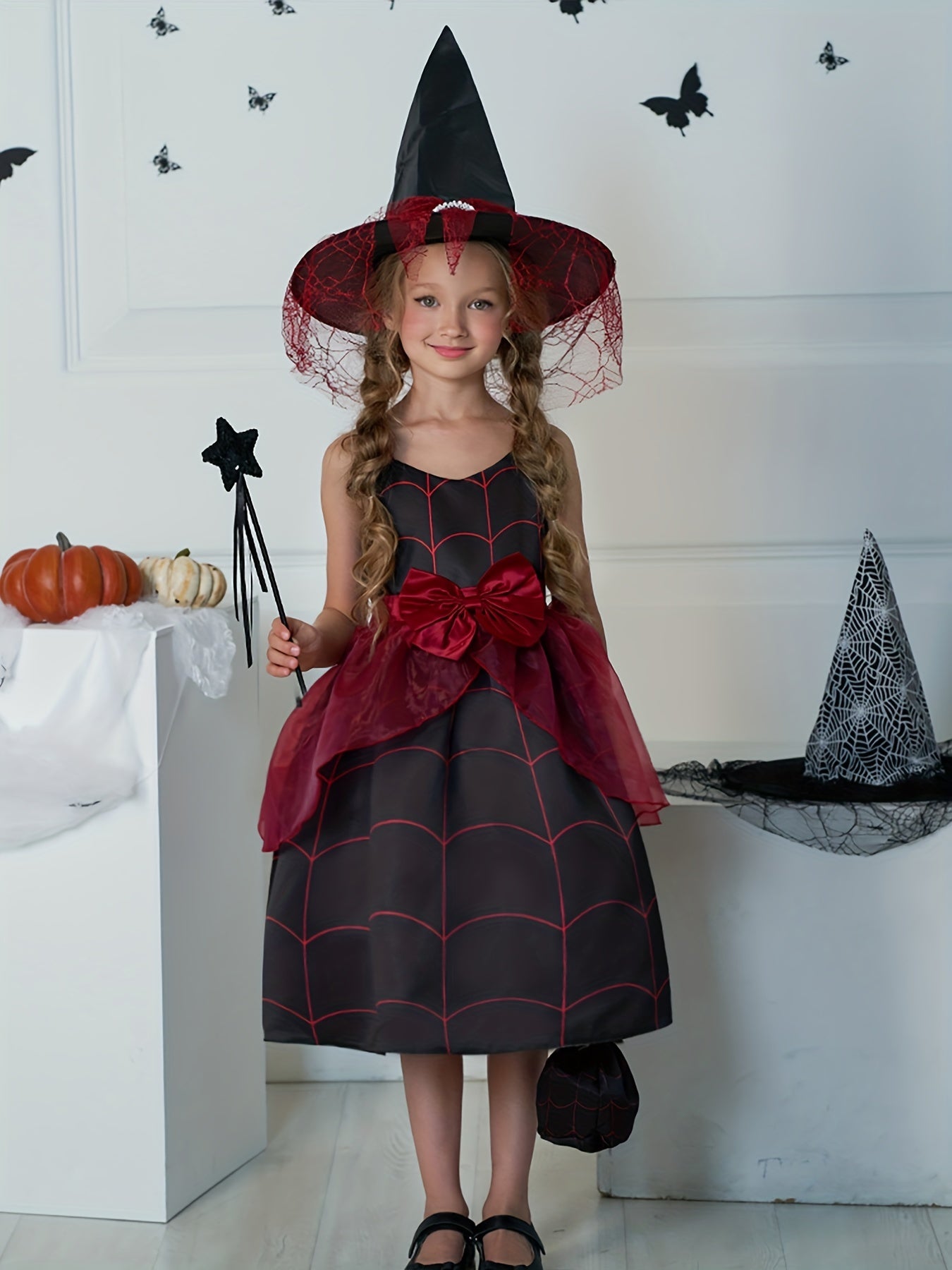 Girl's Halloween A Line Dress Costume & Accessories