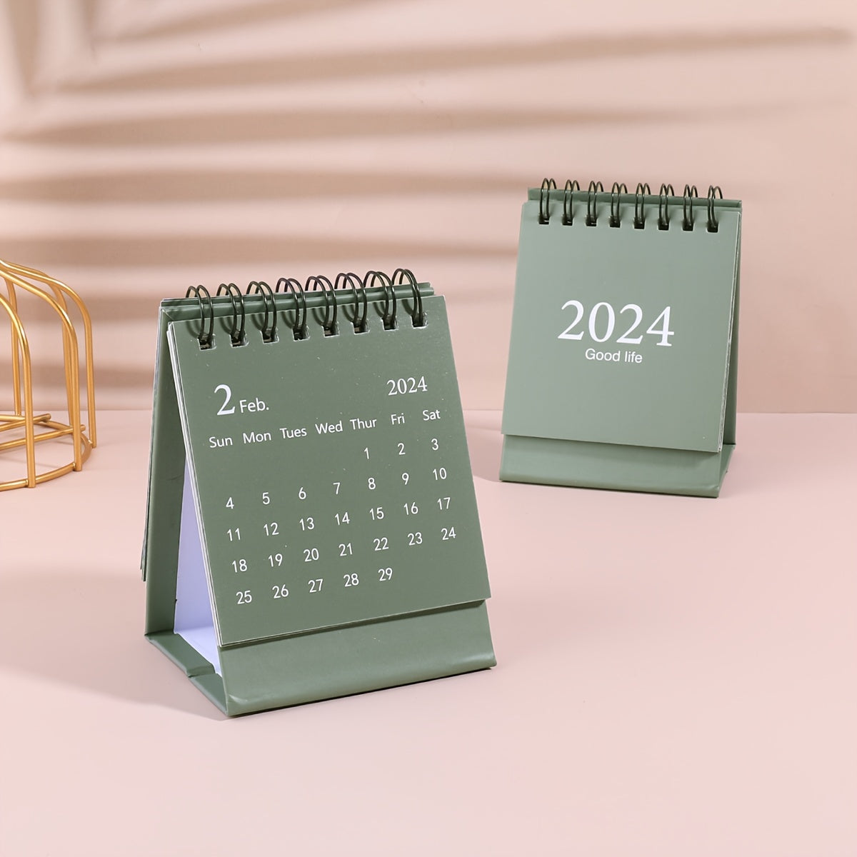 Mini Small Desk Calendar Coil Calendar Planner Desktop Decoration
