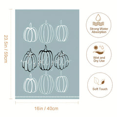 Thanksgiving Fall Pattern Dish Towels Soft Absorbent Fingertip Towel