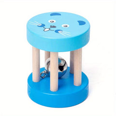 Wooden Kids' Early Education Hand Rocking Cage Bell Toy, 1-3 Years