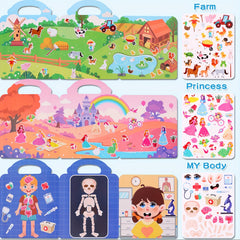 Kids Theme Sticker Book Creative Jelly Stickers
