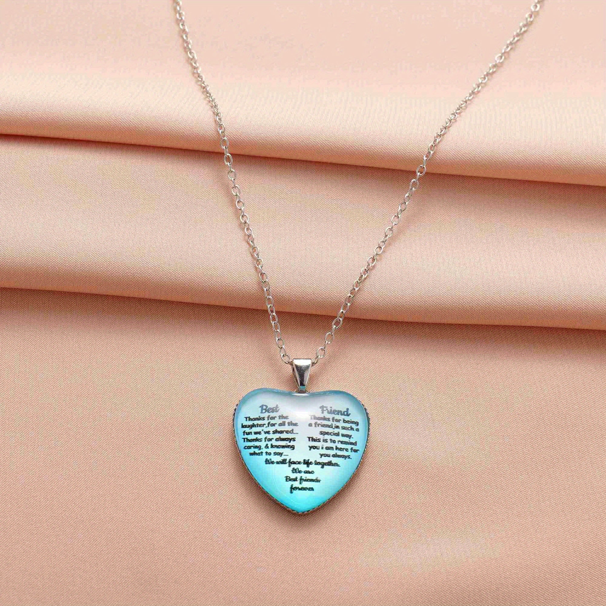 Heart Shape Text Pendant Necklace Fashionable Men's Jewelry And Pendant