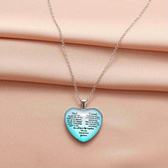 Heart Shape Text Pendant Necklace Fashionable Men's Jewelry And Pendant