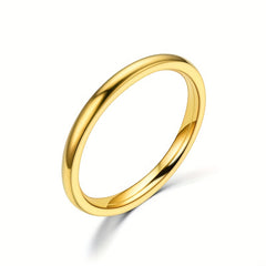 Men's 2mm Wide Stainless Steel Rings, Seven Colors, Stackable Rings